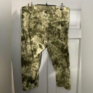 lululemon athletica Green Tie-Dye Leggings
